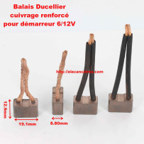 Balais Charbons DUCELLIER 618509 pour démarreur