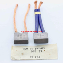 Balais Charbons PARIS RHONE 72734 pour démarreur