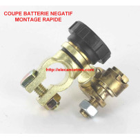 Coupe batterie sur borne négative