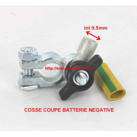 Cosse de batterie négative - Fonction coupe-batterie