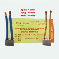 Balais Charbons PARIS RHONE 72595 pour démarreur