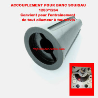 Accouplement standard pour banc allumeur SOURIAU 1263/1264 - modèle tournevis