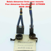 Balais Charbons DUCELLIER 606384 avec ressorts pour démarreur