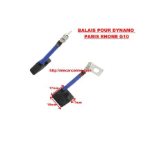 Balais Charbons PARIS RHONE 72598 pour dynamo