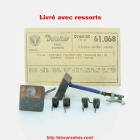 Balais Charbons DUCELLIER 61068 avec ressorts pour dynamo