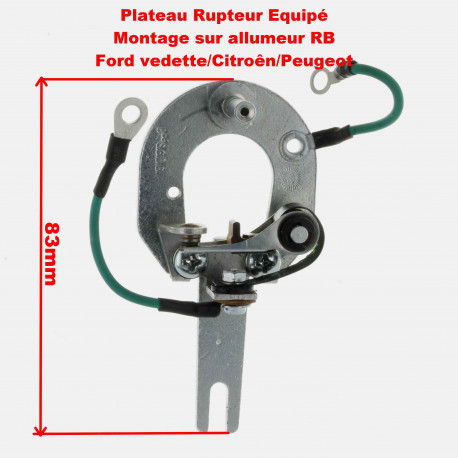 Rupteur / Vis platinées RB livré avec plateau équipé