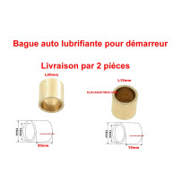 Bagues 12x15x15 et 12x15x20 pour démarreur