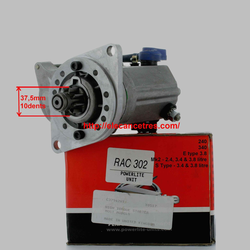 Démarreur POWERLITE RAC 302 pour JAGUAR Démarreur POWERLITE RAC 302 pour JAGUAR