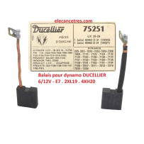 Balais Charbons DUCELLIER 75251 pour dynamo