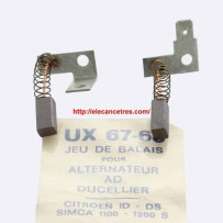 Balais Charbons DUCELLIER 21177 pour alternateur