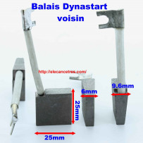 Balais Charbons VOISIN 9131 pour dynastart