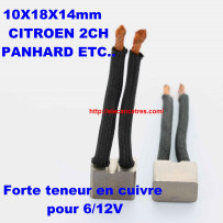 Balais Charbons PARIS RHONE 72616 pour démarreur