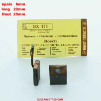 Balais Charbons BOSCH 1 107 014 128 pour dynamo 