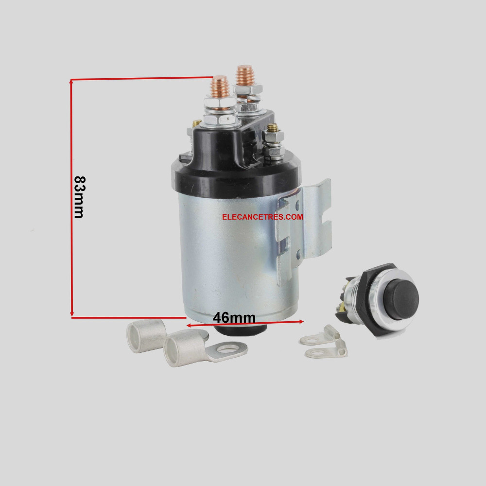 Relais Solénoïde Démarreur Moteur 12V - Compatible 532138406 - 2 Bornes Compact Pour Remplacement Simple
