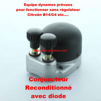 Conjoncteur dynamo 6V/12V en aluminium