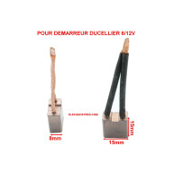 Balais Charbons DUCELLIER 74042 pour démarreur 