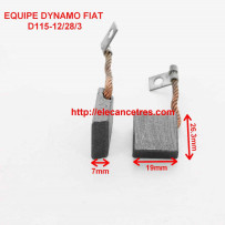 Balais Charbons FIAT 4042681 pour dynamo