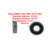 Roulement 12x30x8 - SKF 16101