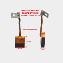 Balais Charbons FIAT 868142 pour dynamo