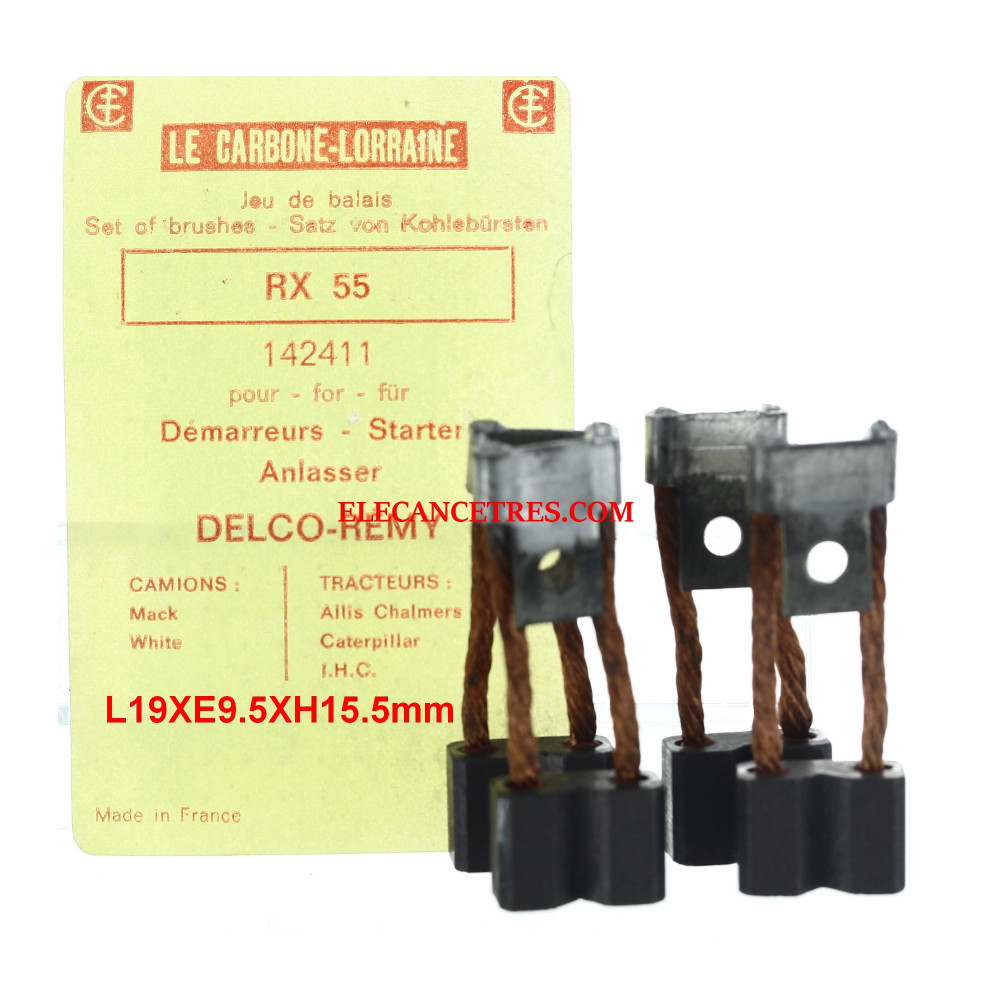 Balais Charbons DELCO REMY 1108800 pour démarreur