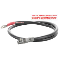 Câble positif standard en 25 mm² pour alimentation démarreur