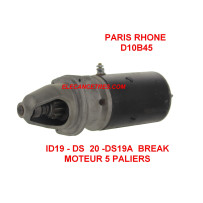Démarreur PARIS RHONE D10 B45 pour CITROEN