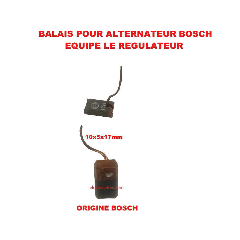 Balais Charbons BOSCH 1 127 014 009 pour alternateur