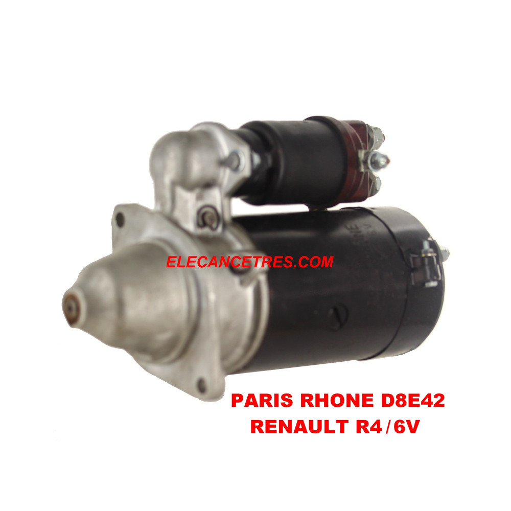 Démarreur PARIS RHONE D8 E42 6V pour RENAULT Démarreur PARIS RHONE D8 E42 6V pour RENAULT