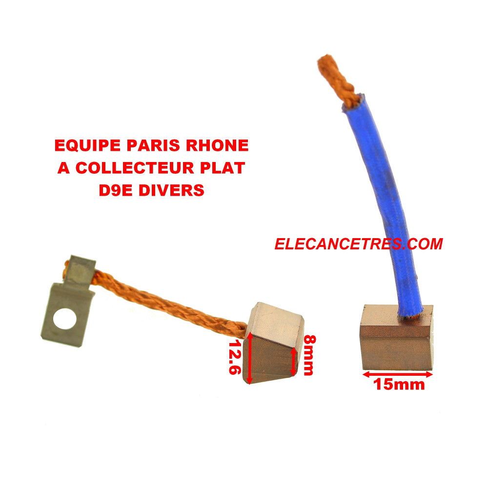 Balais Charbons PARIS RHONE 92914 pour démarreur